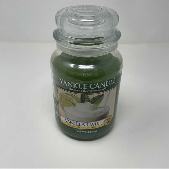Yankee Candle NWOT Vanilla Lime Green 22 0z.